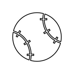 Baseball ball black color icon .