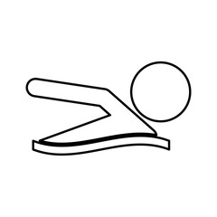 A man swims black color icon .