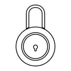 Lock black color icon .