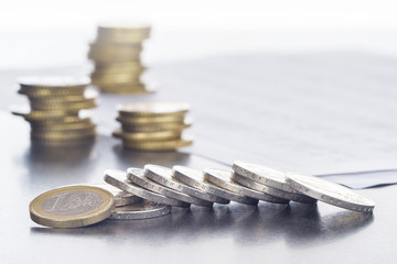 Finanzen, Euro, Europa, Münzen, Münzstapel, Tabellen, Hintergrund