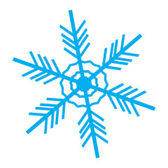 Isolated snowflake on a white background, Vector illustration