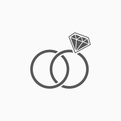 wedding rings icon