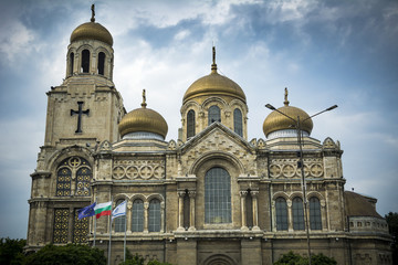 Fototapeta na wymiar Dormition of the Mother of God Cathedral in Varna Bulgaria 