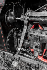 Detail of historic steam locomotive
