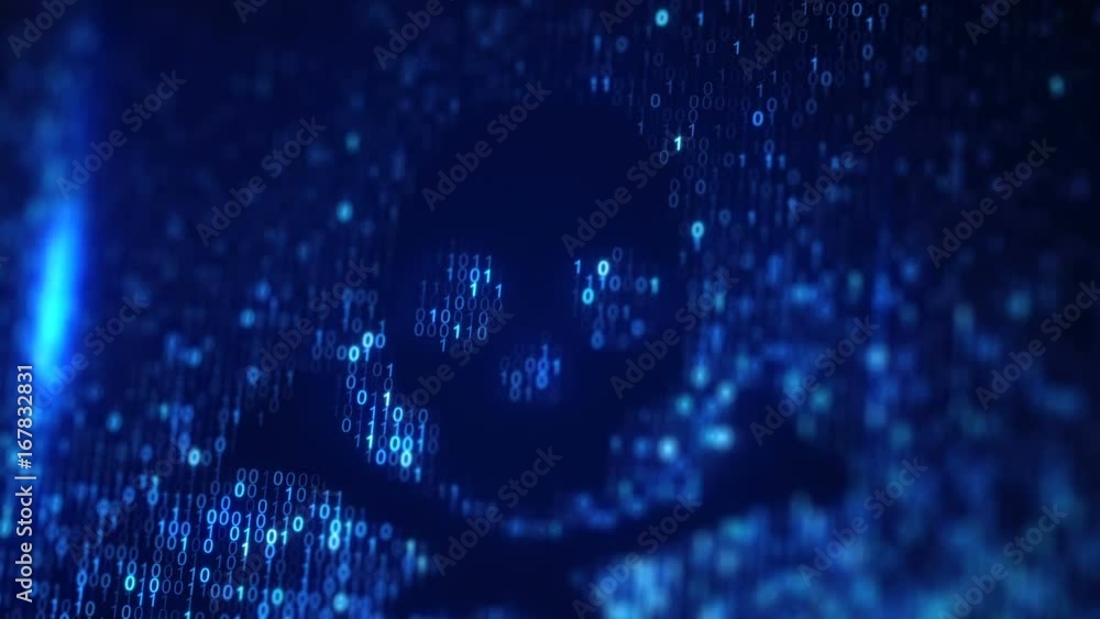 Aufkleber internet piracy and malware concept. computer generated seamless loop animation 4k uhd (3840x2160)