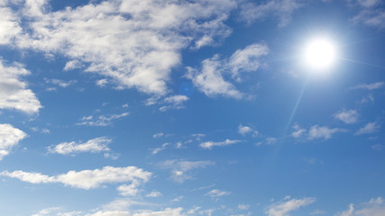 Fototapeta premium blue sky with sun