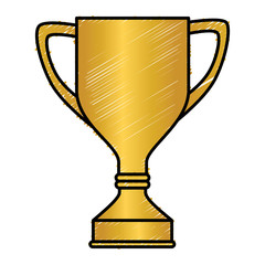 trophy cup isolated icon vector illustration design