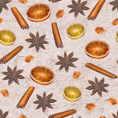 Christmas vintage seamless pattern
