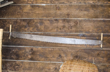 Old crosscut saw
