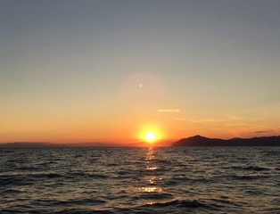 sunset from the sea