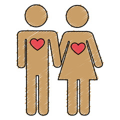 lovers couple isolated icon vector illustration design