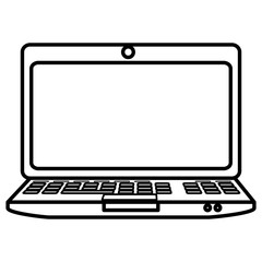 laptop computer isolated icon vector illustration design