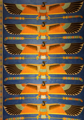 Egyptian goddess bird painting