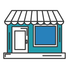 store building front icon vector illustration design