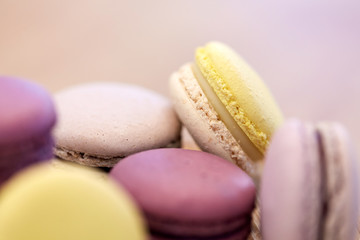 close up of macarons