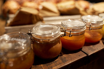 craft jam or sauce at grocery store