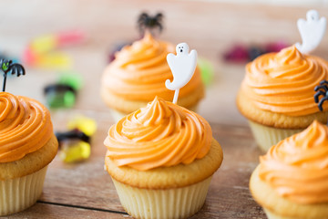 halloween party cupcakes or muffins on table