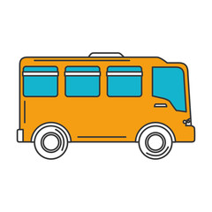 bus vehicle isolated icon vector illustration design