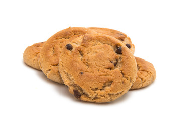 Biscuits with chocolate isolated