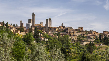 Fototapeta na wymiar View of San Gimignano towers, Italy
