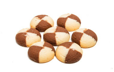 Striped cookie isolated
