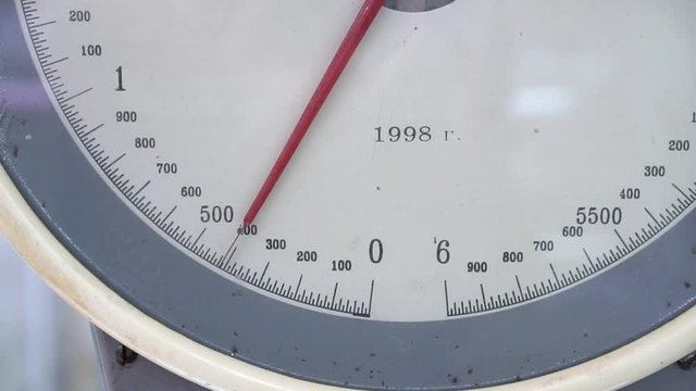 Weight scale in market