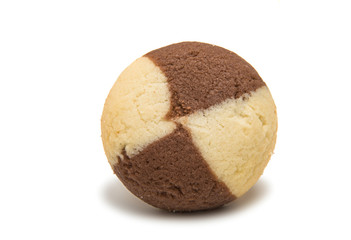 Striped cookie isolated