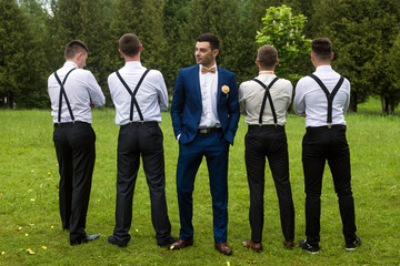 The groom and his friends