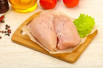 Raw chicken breast