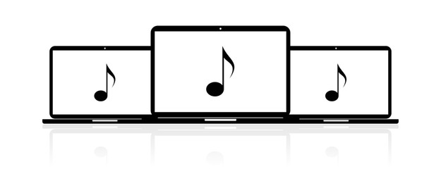 Laptop Banner - Musik Note