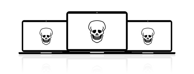 Laptop Banner - Totenkopf