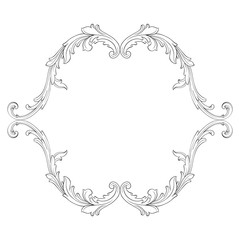 Baroque of vintage elements for design. 
