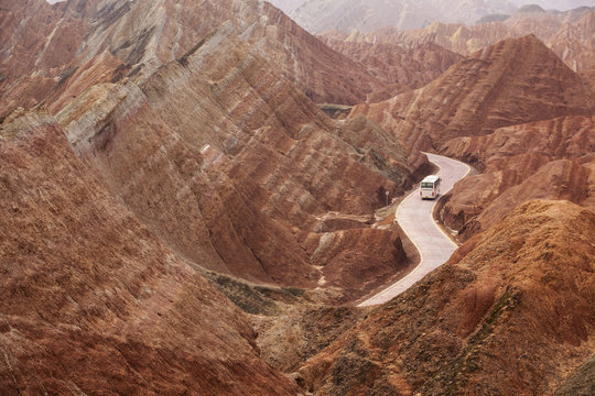 Danxia Landform Geological Park in Gansu China