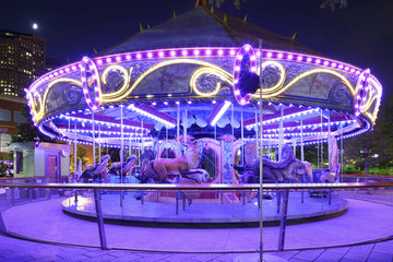The Greenway Carousel Boston at night © Felix Mizioznikov