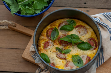delicious homemade pizza on a platter