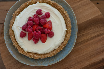 delicious tartlet closeup with berries