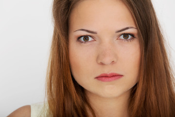 Naklejka premium Angry young woman
