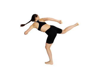 Beautiful girl boxing