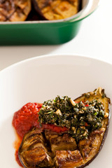 homemade meal with eggplant