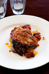 homemade meal with eggplant