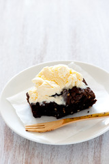 fresh baked delicious brownies