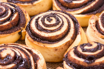 Freshly baked cinnamon rolls
