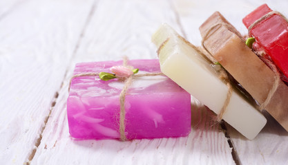 Fototapeta na wymiar colorful fruit handmade soap