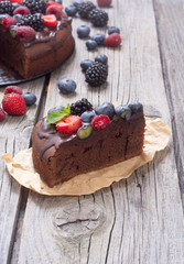 Homemade chocolate cake