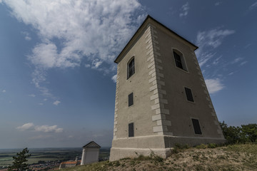 Fototapeta premium Hill in Mikulov town with church