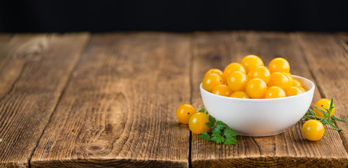 Portion of Yellow Tomatoes , selective focus