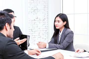 Fototapeta premium Group of business people meeting at the office