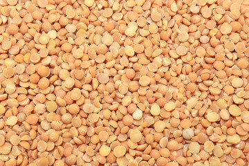 yellow peas isolated on white background