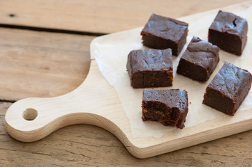 fresh baked delicious brownies