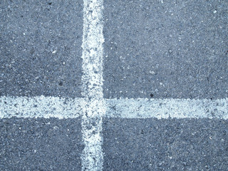 White stripes on the pavement